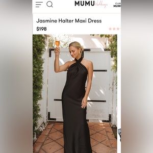 Show Me Your MuMu Black Halter Maxi Dress